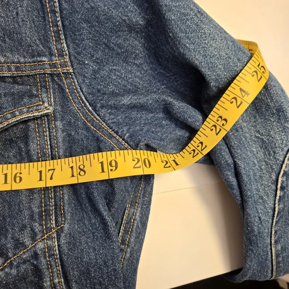 Calvin Klein Vtg Denim Jacket Mens Size L Made in USA Dark Wash Cotton Retro 90s